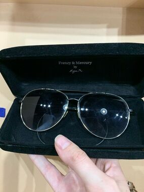 Women's Black Aviator Sunglasses